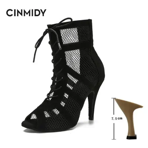 Czarny 7.5cm obcas