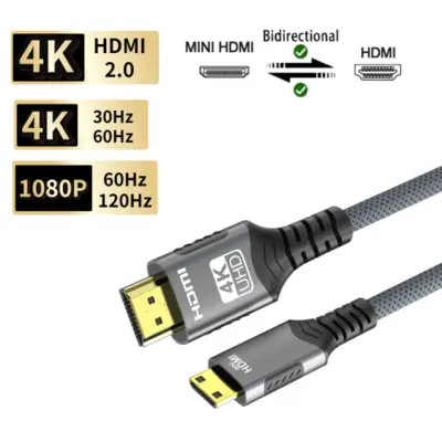 Image de Câble HDMI 4K 60Hz Ultra HD - Micro Mini vers HDMI