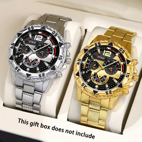 Image of Elegant 2-Piece Men's Business Quartz Watch Set – Classic Analog Wristwatches for Casual and Formal Wear, Perfect Gift for Him