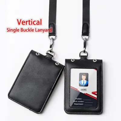 Image de Porte-Carte Professionnel en Cuir - Badge & Identité