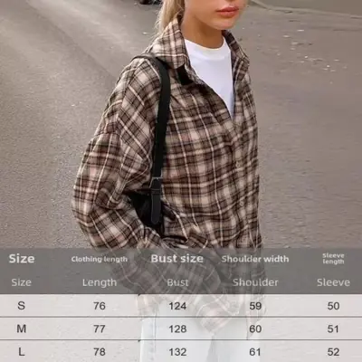 Image de Chemise Vintage à Carreaux Femme - Style Streetwear Confortable