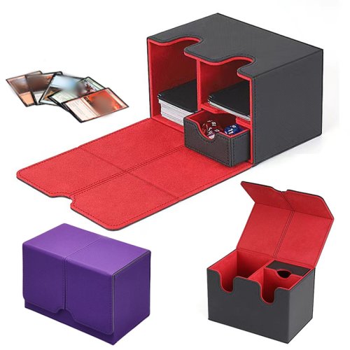 Imagen de Caja de Almacenamiento Grande para Tarjetas de Colección con Instalación Lateral Superior, Ideal para Juguetes, Juegos y Tarjetas de Colección