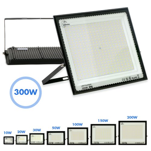 Afbeelding van Waterdichte LED Schijnwerper IP66 - AC220V met 10W tot 300W voor Buitenverlichting in Tuin, Muur & Onderhoudsarme Spotverlichting met Hoge Helderheid
