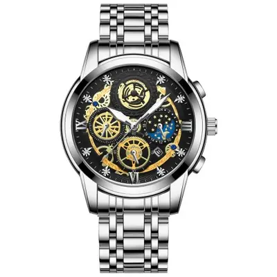 Image de Montre Homme Luxe Quartz - Élégante & Résistante à l'Eau