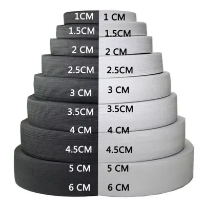 Image de Bandes Élastiques Hautes en Nylon - Blanc & Noir