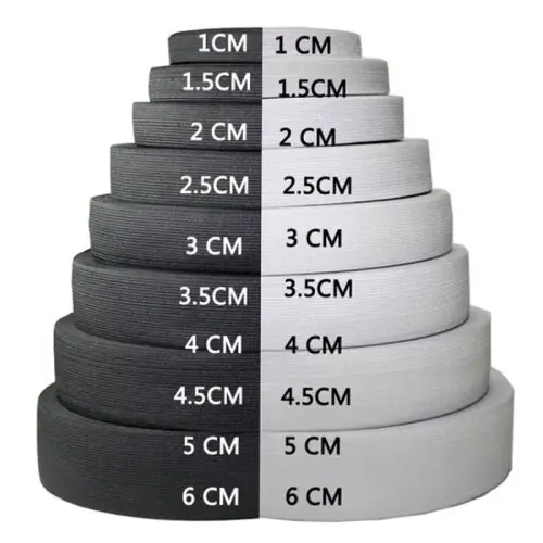 Image de Bandes Élastiques Hautes en Nylon - Blanc & Noir