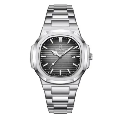 Image de Montre militaire homme étanche acier inoxydable, date et jour lumineuse