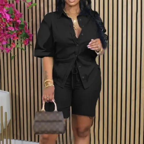 Image de Ensemble Pantalon Court Femme Élégant 2025