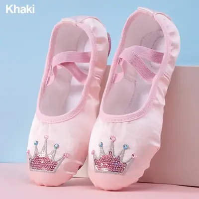 Image de Chaussures de Ballet Princesses Brodées pour Filles