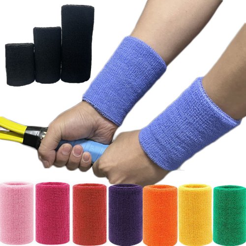 Bild von 2-teiliges Handtuch-Sport-Armband mit Schweißband und Handgelenkschutz für Tennis, Basketball, Volleyball, Padel und Fitness – atmungsaktive Manschette für optimale Unterstützung