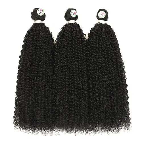 Image de Extensions Cheveux Synthétiques Crépus Bouclés 28 Pouces