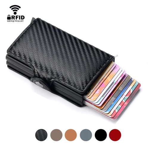 Image de Portefeuille Anti-RFID Homme en Fibre de Carbone