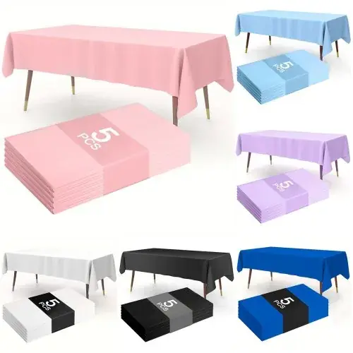 Image de Nappe Jetable Multicolore 137x183 cm - Décoration de Table pour Fêtes