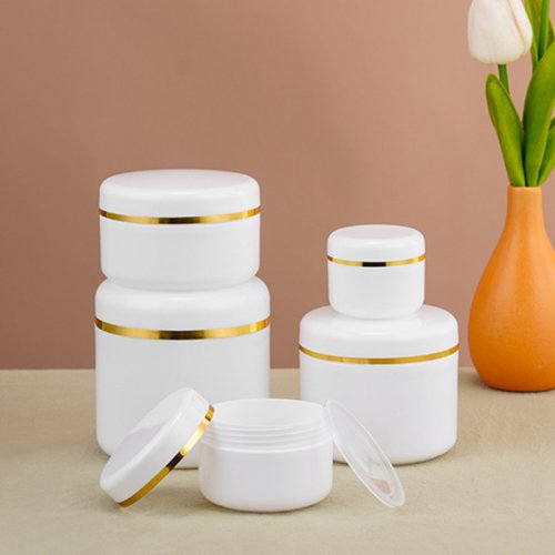 Image of Eco-Friendly Refillable Cosmetic Jars with Secure Lids – Premium Plastic Containers for Creams, Gels, Lip Gloss & More
