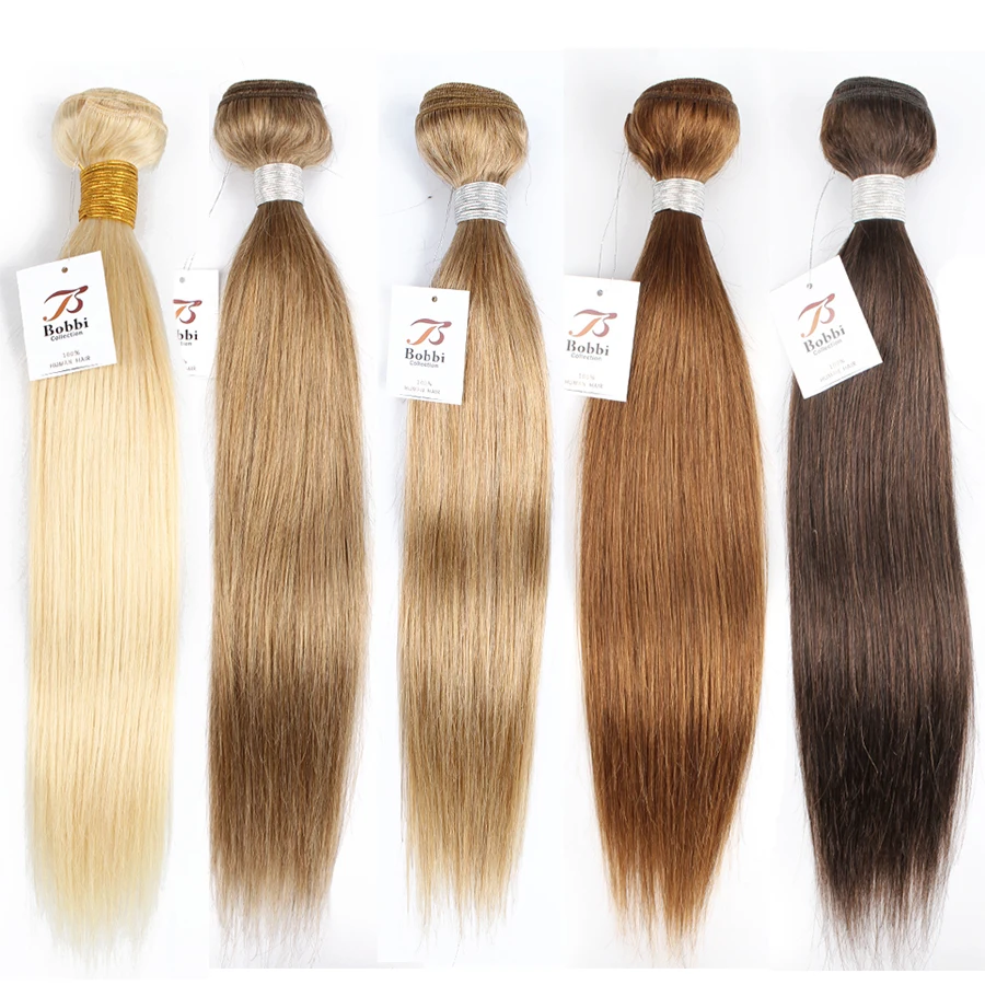 Zdjęcie Naturalne przedłużenia włosów Remy – brązowy z odcieniem popielatego blond
