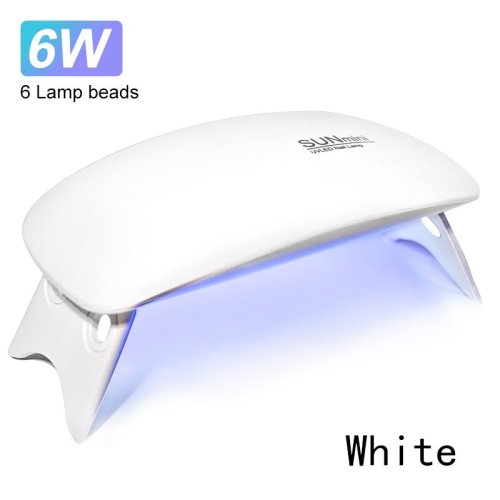 Immagine di 6W Mini Nail Dryer Machine Portable 6 LED UV Manicure Lamp uso domestico lampada per unghie per asciugare smalto vernice con cavo USB
