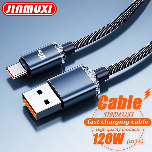 Afbeelding van 120W USB-C Oplaadkabel met Super Snelle Oplader voor Samsung, Xiaomi, Huawei, OnePlus, Poco en Oppo - Hoge Snelheid en Betrouwbaar