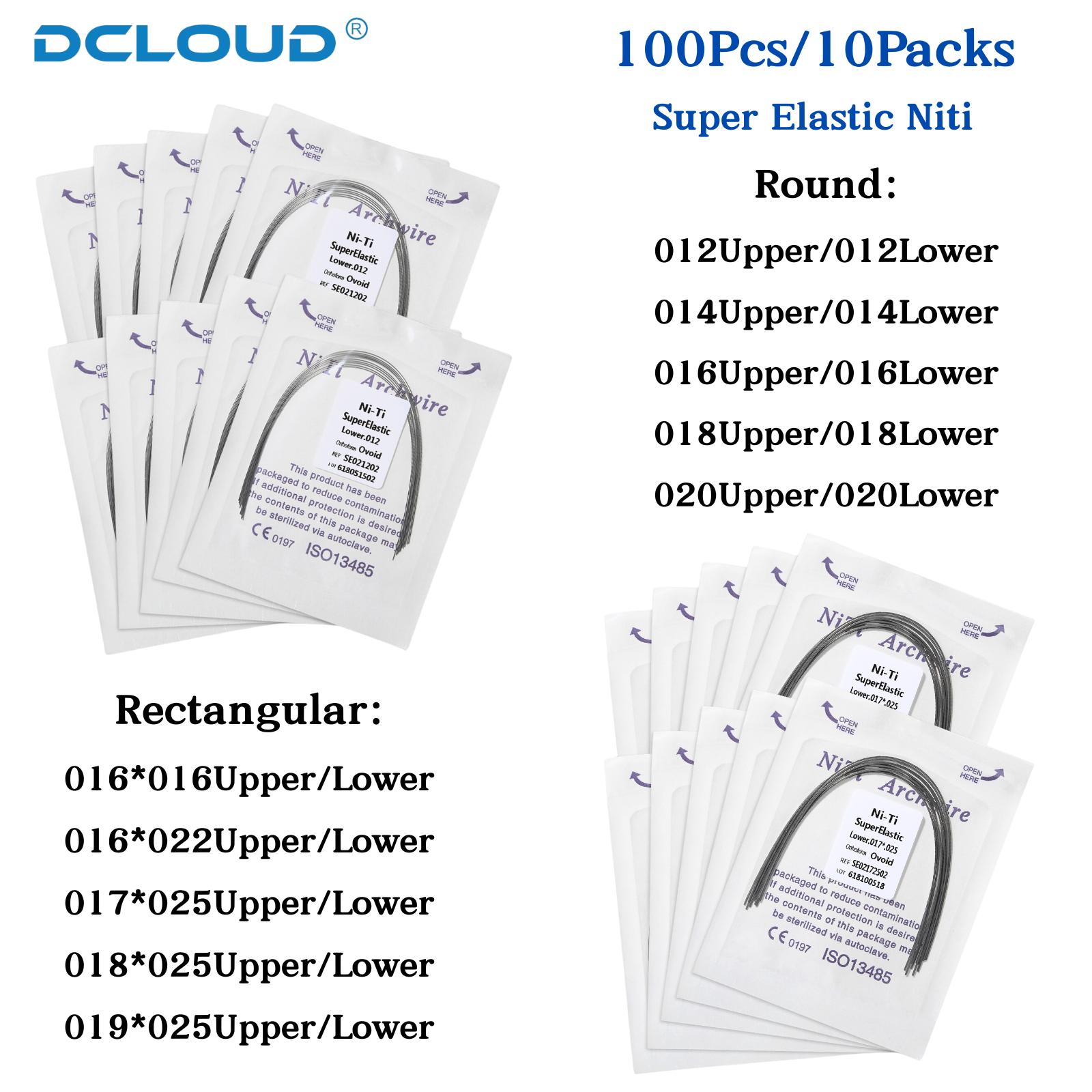 Afbeelding van Super Elastische Orthodontische Draden - 100 Stuks