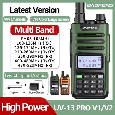 Image de Baofeng UV-13 Pro V2 - Talkie-Walkie Haute Puissance Multi-Bande