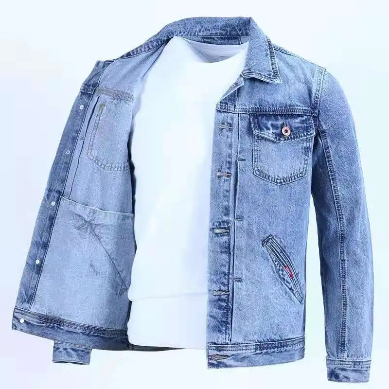 Immagine di Giacca Jeans Uomo Oversize Y2K - Stile Cowboy Autunno/Inverno