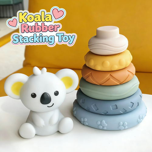 Image of Soft Silicone Stacking Blocks for Babies – Montessori Educational Building Cubes with Teething Rattles, Bath Toy & Sensory Play Set for Newborns and Toddlers