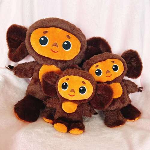 Imagen de Peluche de Cheburashka, Mono de 23 cm, Juguetes de Peluche Adorables para Niños, Muñeca de Animal de Peluche Inspirada en Personaje de Película Popular, Regalo Ideal para Cumpleaños