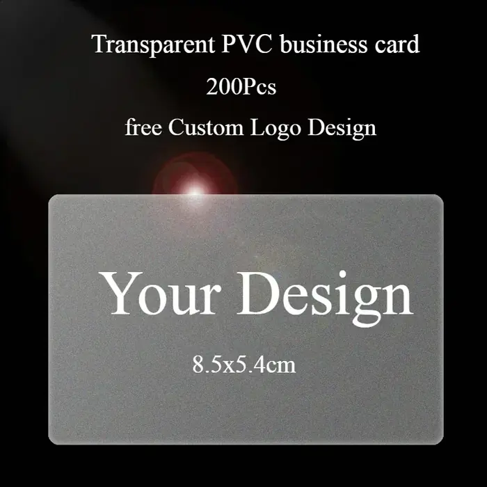 Image de Cartes de Visite PVC Transparentes - Personnalisées & Colorées