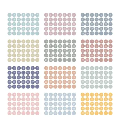 Image de Stickers Numéro 365 Jours 2024 - Planificateur Journal Intime