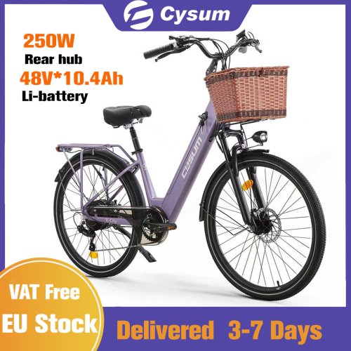 Imagen de Bicicleta Eléctrica CYSUM X City 26" - Hasta 100 km de Autonomía