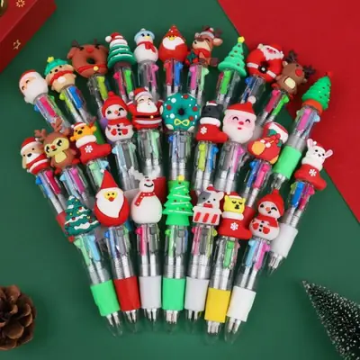 Image de Stylos de Noël pour Enfants - Mini Stylos à Bille 4 Couleurs