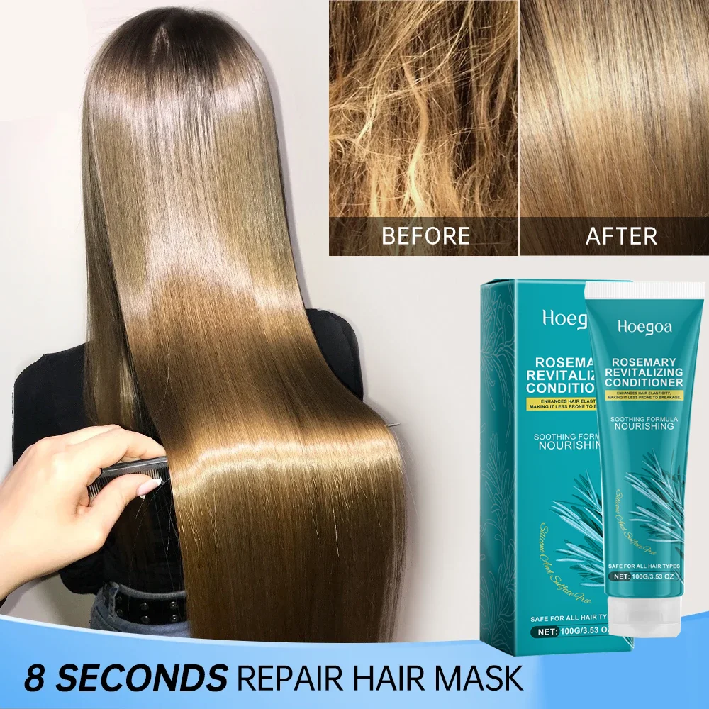 Imagen de Mascarilla mágica para el cabello de romero, reparación alisadora de queratina, tratamiento frío dañado, crema profesional para el cuidado del cabello suavizante suave