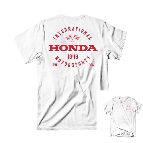 Immagine di Honda 2025 Estate Calda Nuova T-shirt da moto senza ali T-shirt da uomo da corsa Serie motociclistica retrò Stampata Collo allentato Hip Hop