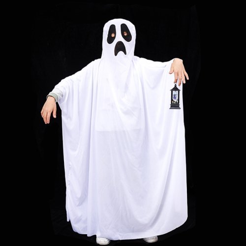 Image de Cape Fantôme Blanc Halloween - Costume Cosplay Enfant & Adulte