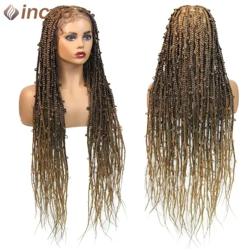 Image de Perruque Tresse Dentelle 36 Pouces - Synthétique & Naturelle