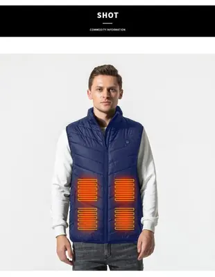 Image de Gilet Chauffant 11 Zones - Hiver, Trekking, Sans Batterie