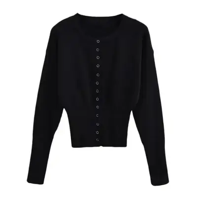 Image de Cardigan Femme Col Rond Décontracté - Style Urbain & Élégant