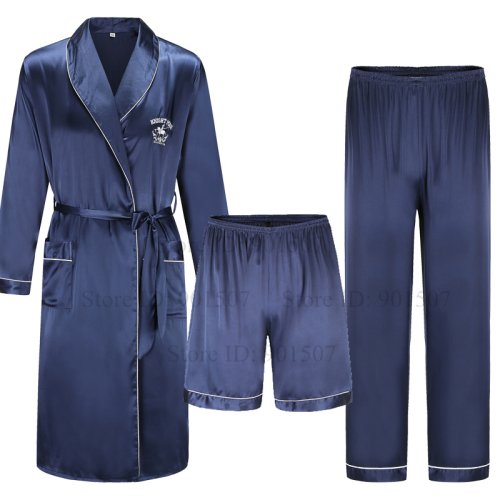 Bild von Eleganter Herren-Satin-Morgenmantel – Komfortabel & Stilvoll