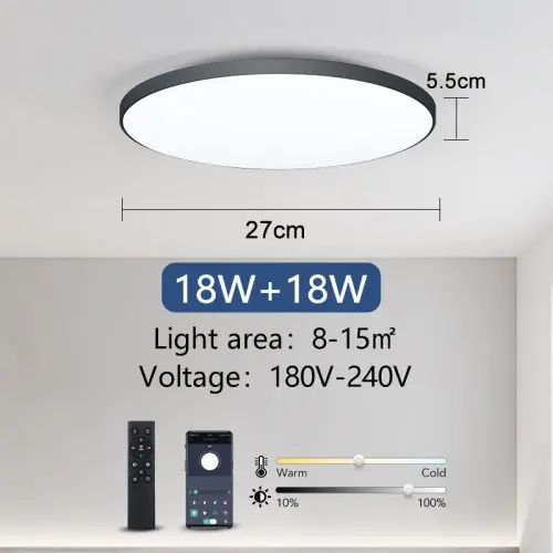 Image de Plafonnier LED Intelligent avec Télécommande