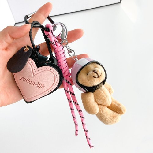 Immagine di Ciondolo Orso Carino in Metallo con Design Adorabile – Accessorio per Borsa, Portachiavi e Moto, Ideale per Bambini e Amanti degli Orsetti