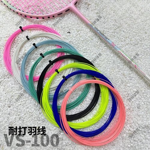 Imagen de Cuerdas para Raqueta de Bádminton VS100 de Nailon Duradero - Paquete de 5 Unidades, Cuerda Original de Alta Resistencia para Jugadores de Todos los Niveles