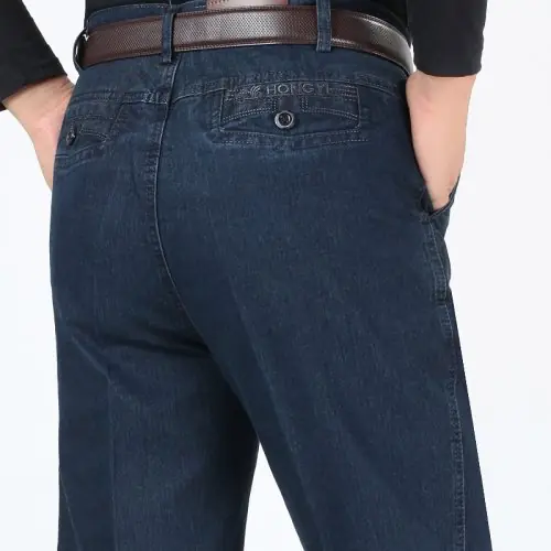 Image de Jeans Homme Extensibles Bleu Foncé - Coupe Régulière & Décontractée