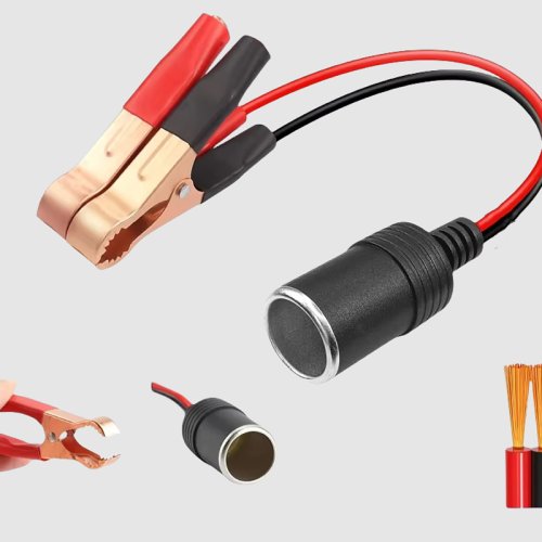 Adattatore per clip per batteria per auto in rame puro ad alta potenza da 12 V per presa accendisigari Testa connettore casuale per uso automobilistico universale