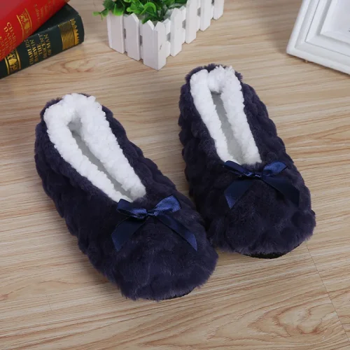 Imagen de Zapatilla peluda para el hogar para mujer, piel de invierno, felpa cálida, agarre antideslizante, in...