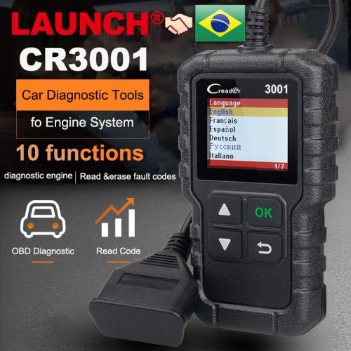 Image of LAUNCH Diagnostic Tools X431 CR3001 Car Full OBD2 Automotive Professional Code Reader Scanner Check Engine Free Update pk ELM327