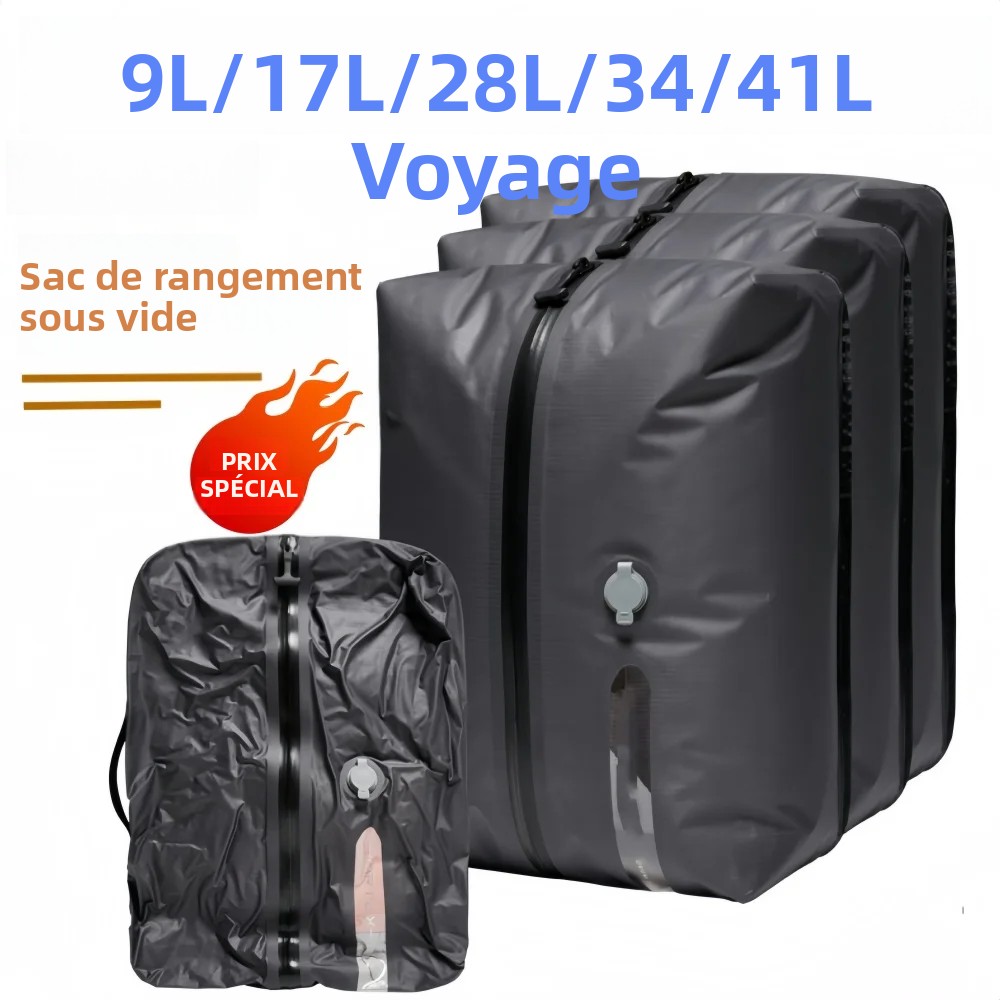 Image of Outdoor Vacuum Compression Bags, Camping Travel Clothing Storage Bags, Lightweight,Space-Saver Organizer for Hiking Trips