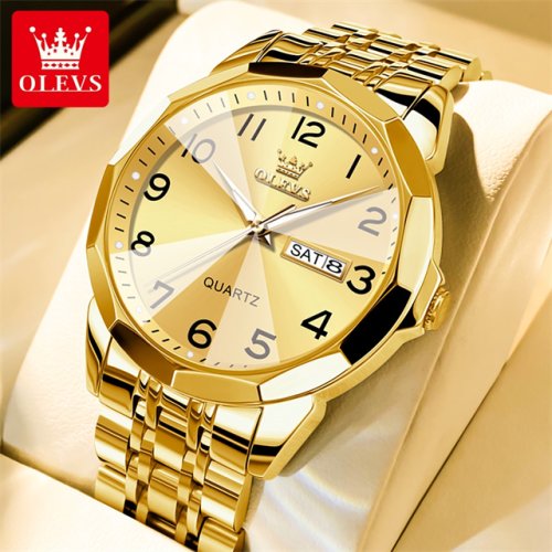 Immagine di OLEVS 9970 Orologio da coppia di lusso Uomo Donna Orologio da polso con calendario impermeabile in a...