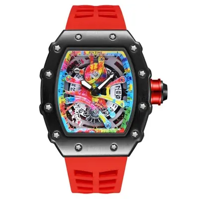 Image de Montre Homme Luxe Tonneau - Style Urbain & Élégant