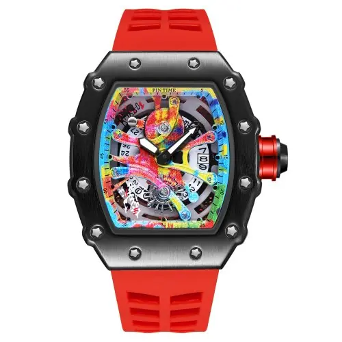Image de Montre Homme Luxe Tonneau - Style Urbain & Élégant