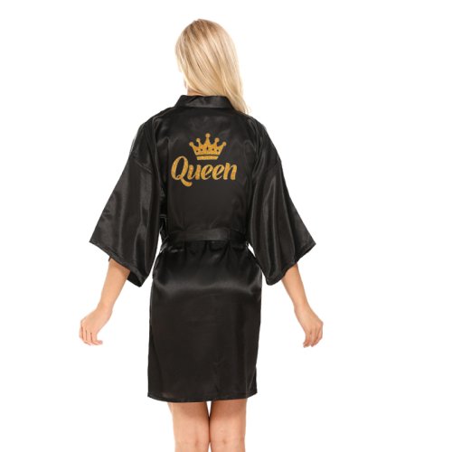Image de Robe de Couple King & Queen - Satin Pailleté pour Lune de Miel
