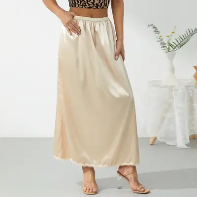 Image de Sous-jupe Satin Élastique - Blanc, Noir, Jaune